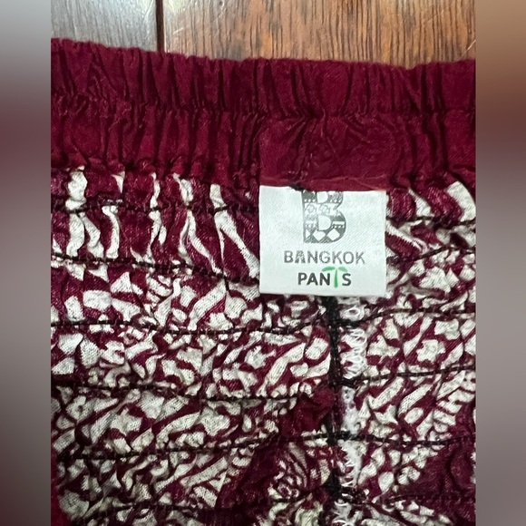 Elephant Print Harem Pants - Maroon - Picture 3 of 5